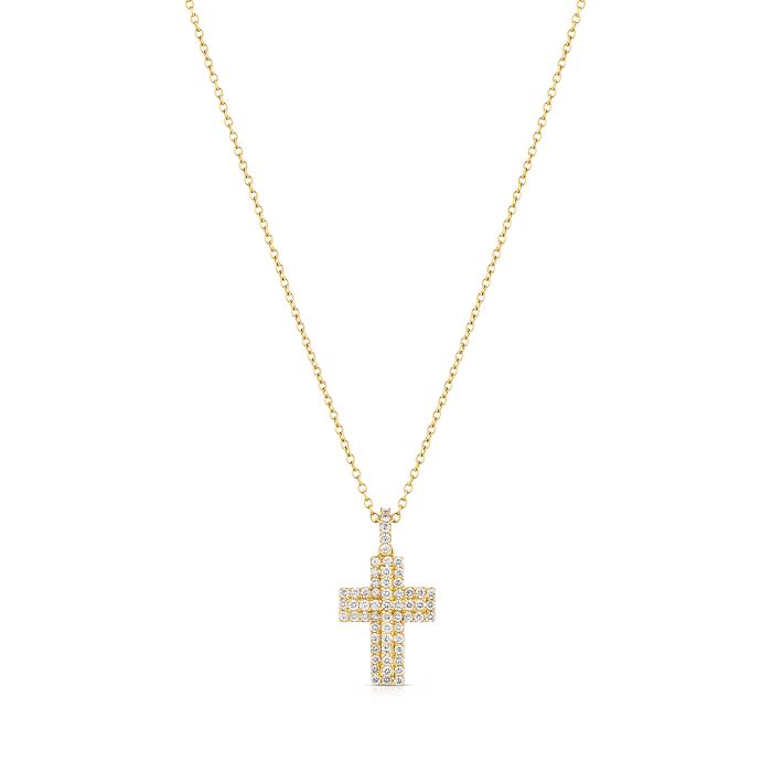 18ct white gold cross charm or small pendant - EverettBrookes Jewellers