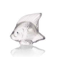  Lalique Clear Crystal Fish Sculpture