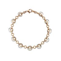 Luxe Luxe 9ct Rose & White Gold Double Circle Bracelet