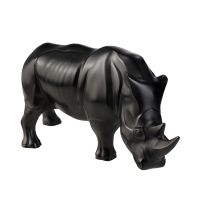Lalique Lalique Rhinoceros Figure in Black