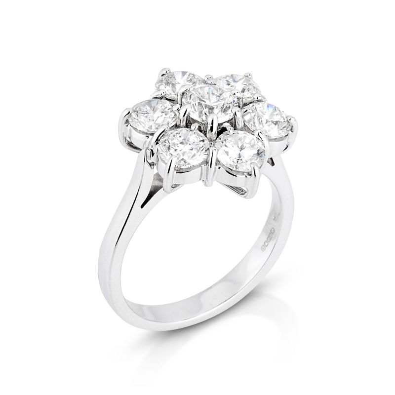 9ct White Gold Diamond Cluster Ring - 1/2ct - D71155 | Chapelle Jewellers