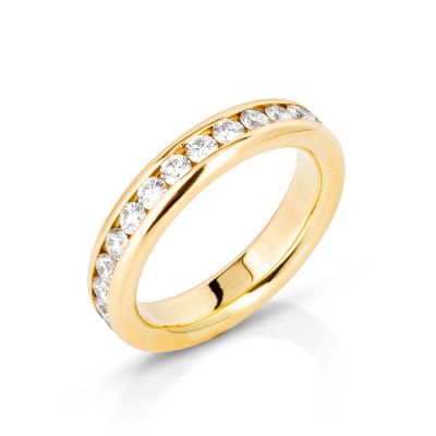 Lumbers 18ct Yellow Gold 1.26ct Full Diamond Eternity Ring
