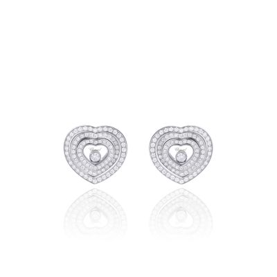  Chopard Happy Spirit Diamond Heart Earrings