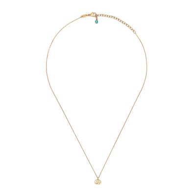 Gucci Gucci 18ct Gold Running G Necklace with Topaz