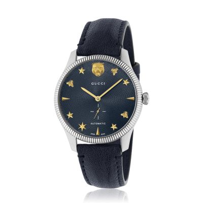 Gucci Gucci G-Timeless Automatic Blue Guilloche Watch