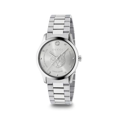 Gucci Gucci G-Timeless Steel Watch with Silver Dial