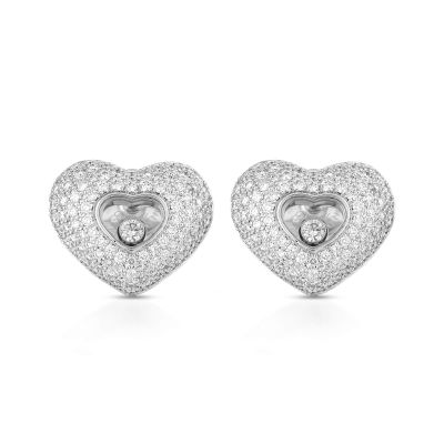 Chopard Chopard Happy Hearts Pave Diamond Earrings