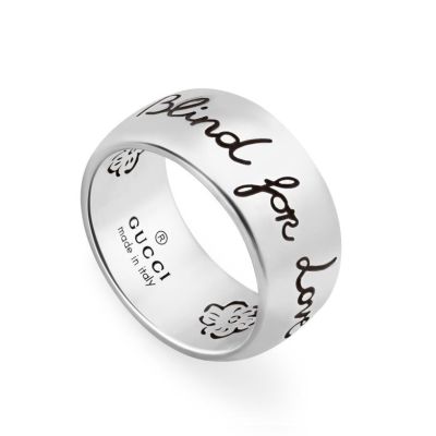 Gucci Gucci Silver Blind For Love 9mm Ring