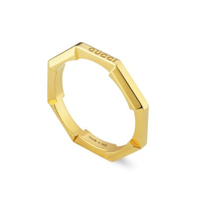  Gucci 18ct Gold Link to Love Mirrored Ring - 13