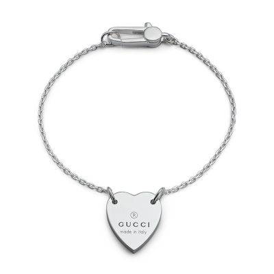 Gucci Gucci Silver Trademark Heart Bracelet