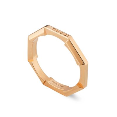 Gucci Gucci 18ct Gold Link To Love 3mm Mirror Ring