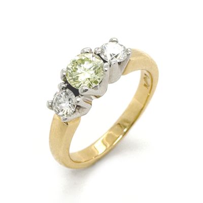 Lumbers Pre-Owned 18ct Gold Yellow & White Diamond Ring