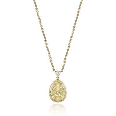 Faberge Faberge Heritage 18ct Diamond & White Egg Necklace