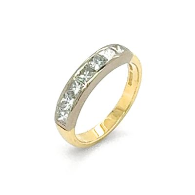 Lumbers Pre-Owned 18ct Gold 1.00cts Princess Eternity Ring