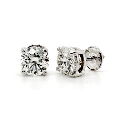 Lumbers Pre-owned 18ct Gold 3.43cts Diamond Studs